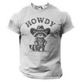Cowboy Raccoon Unisex T-Shirt with American Flag Sleeve