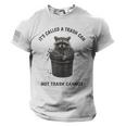 It's Called Trash Can Not Trash Cannot Raccoon American Flag On Sleeve Men Tee USA Flag T-Shirt