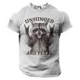 Raccoon Feral Summer Tee - Men's Retro American Flag Sleeve