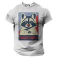 Raccoon Lover Tee - American Flag Sleeve - Men's USA T-Shirt