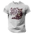 Raccoon Loves Coffee Men's Tee - Vintage USA Flag Sleeve