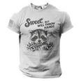 Raccoon Sarcastic Men's T-Shirt - Sweet Yet Feisty | USA Flag Sleeve