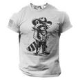 Raccoon Western Tee - USA Flag Sleeve - Country Style Unisex T-Shirt