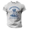Undiagnosed Cowboy Raccoon Meme Men's Tee - American Flag Sleeve