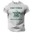 The Vibes Are In Shambles Sarcastic Raccoon Cowboy American Flag On Sleeve Men Tee USA Flag T-Shirt