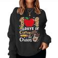 100 Days Of Coffee & Chaos 101St Day Of School Teachers Women Sweatshirt