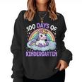 100Th Days Of Kindergarten Unicorn Girls 100 Days Of School Women Sweatshirt