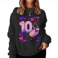 10Th Birthday Girl 10 Years Painting Number 10 Sweatshirt Frauen