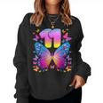 11Th Birthday Girl 11 Years Butterfly Number 11 Sweatshirt Frauen