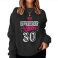 30Th Birthday Queen Happy Birthday Party Crown Sudadera Mujer