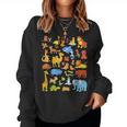 Animals Children With Many Animals Sweatshirt Frauen