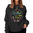 Besties Trip 2025 Memories Girl Trip Friends Vacation Retro Women Sweatshirt