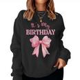 Birthday Girl Coquette Birthday Girl Pink Coquette Bow Women Sweatshirt