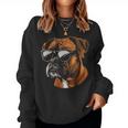 Boxer Dog Sunglasses Dog Mom Dad Women Sweatshirt