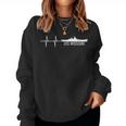 Ekg Heartbeat Uss Missouri Bb-63 Acorazado Sudadera Mujer