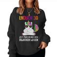 Endlich 30 Jetzt Muss Ich Nur Noch Erwachsen Women's Unicorn Sweatshirt Frauen