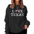 Êtements D'artintage Du Drapeau De L'état Du Texas En Détresse Love Texas Sweat-shirt pour femme