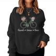 Flourish Dream Thrive Floral Bike Subtle 8647 Trump Resist Women Sweatshirt