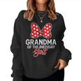 Grandma Of The Birthday Girl Cute Pink Bow Family Matching Women Sweatshirt