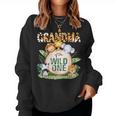 Grandma Of The Wild One 1St Birthday Safari Family Matching Women Sweatshirt