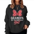Grandpa Of The Birthday Girl Cute Pink Bow Family Matching Women Sweatshirt