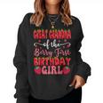 Great Grandma Of The Berry First Birthday Girl Strawberry Women Sweatshirt