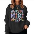 Happiest Mimi On Earth Family Trip Squad Groovy Grandma Women Sweatshirt
