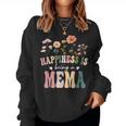Happiness Is Being A Mema Floral Mema Mother's Day Women Sweatshirt