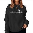 Heartbeat Bass Drum Ecg For Marching Band Mom Dad Women Sweatshirt