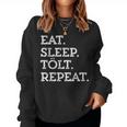 Icelandic Horse Eat Sleep Tölt Icelandic Birthday Pony Graphic Sweatshirt Frauen