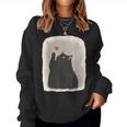 Japanese Anime Cute Cat Heart Kawaii Black Cat Heart Girls Women Sweatshirt