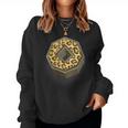 Jolie Lettre O Initiale Nom Léopard Imprimé Animal Sweat-shirt pour femme