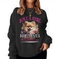 Just A Girl Who Loves Pomeranians Dog For Girls Women Sweatshirt