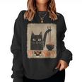 Kawaii Cat Eating Sushi Japanese Anime Cute Sushi Cat Girls Women Sweatshirt