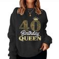 Ladies 40Th Birthday 1983 Cute Birthday Queen Crown Sweatshirt Frauen