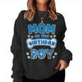Mom Of The Birthday Boy Dog Family Birthday Matching Women Sweatshirt