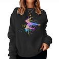 Poledance Bar Pole Dance Fitness Paint Splash Women's Sweatshirt Frauen