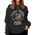Retro Feral Moms Social Club Sarcastic Saying Mothers Women Sweatshirt