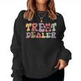 Retro Groovy Treat Dealer Dogs Owner Treats Pet Dog Lover Women Sweatshirt