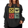 Schmied Hammer Forged Hammer Forged Pliers Horseshoe Sweatshirt Frauen