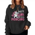 Traje De Esgrima Para Just A Girl Who Loves Fencing Sudadera Mujer