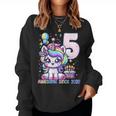 Unicorn 5Th Birthday 5 Year Old Unicorn Party Girls Outfit Women Sweatshirt