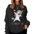 Women's Es Ekaliert Eh Dabbing Unicorn Wine Saying Women Sweatshirt Frauen