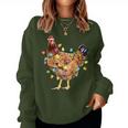 Chicken Santa Christmas Tree Chicken Sudadera Mujer