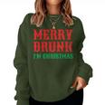 Merry Drunk I'm Christmas Santa Reindeer Graphic Sweatshirt Frauen