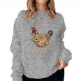 Ugly Christmas Sweater Chicken Christmas Sweatshirt Frauen