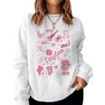Birthday Girl Groovy Taylor First Name Personalized Heart Women Sweatshirt
