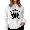 Bowling Game Skittles Sweatshirt Frauen