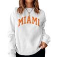 Retro Miami Miami Vintage Classic Orange Green Fl Women Sweatshirt