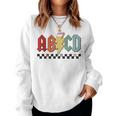 Rock Abcd Out Of School Kindergarten Teacher Appreciation Women Sweatshirt